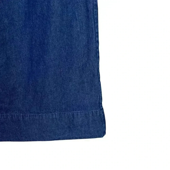 Draper James Vintage Chambray Demin Ruffle Shift Dress Size 4 - Picture 6 of 7